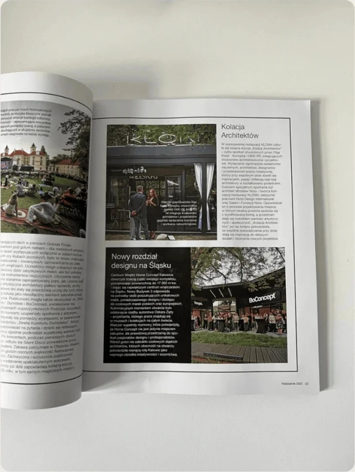 Publikacja o Home Concept w magazynie Czas na Wnętrze